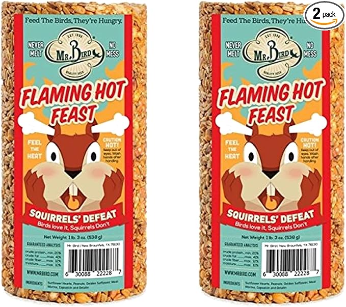 2-Pack of Mr. Bird Flaming Hot Feast Small Cylinder 19 oz.
