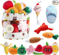 Nocciola Dog Squeaky Toys, Plush Small Dog Toys for Dogs, Stuffed with Squeakers,12 pcs Puppy Toys with a Carrying Bag for Small Medium Size