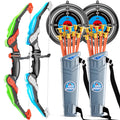 TEMI Bow and Arrow Set for Kids - Archery Toy Set - LED Light Up with Suction Cup Arrows, Target & Quiver, Indoor and Outdoor Toys for Children Boys Girls