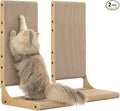 Zakkart 2-Pack Cat Scratching Board, 25.6'' Tall Cardboard L Shape Vertical Cat Scratchers for Indoor Cats, Cat Scratching Post for Wall and Couch, Large