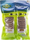 PetSafe Rawhide Treat Ring Refills, Variety Pack, Size C, Original Rawhide and Peanut Butter Flavor, Replacement Treats Busy Buddy Treat Ring Holding Toys