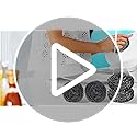 12Pcs Steel Wool Scrubber Pads for Cleaning Dishes, Pans, Pots, Ovens, Grills, Sinks - Stainless Steel Scrubbers for Kitchen, 12 Pack