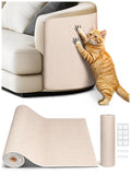 78.7"x15.8" Cat Scratch Mat, Trimmable Self-Adhesive Carpet, DIY Climb Cat Scratcher for Furniture Couch or Wall Protector, Covering Cat Scratching Post Replacement Pads (Beige)