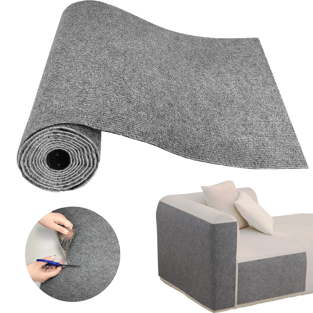 Cat Scratch Couch Furniture Protector, Adhesive Cat Scratch Pad Deterrent for Furniture, DIY Climbing Cat Scratcher Couch Protector from Cat Claws Scratching for Indoor (Light Grey, 78.7x15.8Inch)