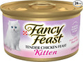 Purina Fancy Feast Kitten Tender Chicken Feast Wet Kitten Food Pate - (Pack of 24) 3 oz. Cans