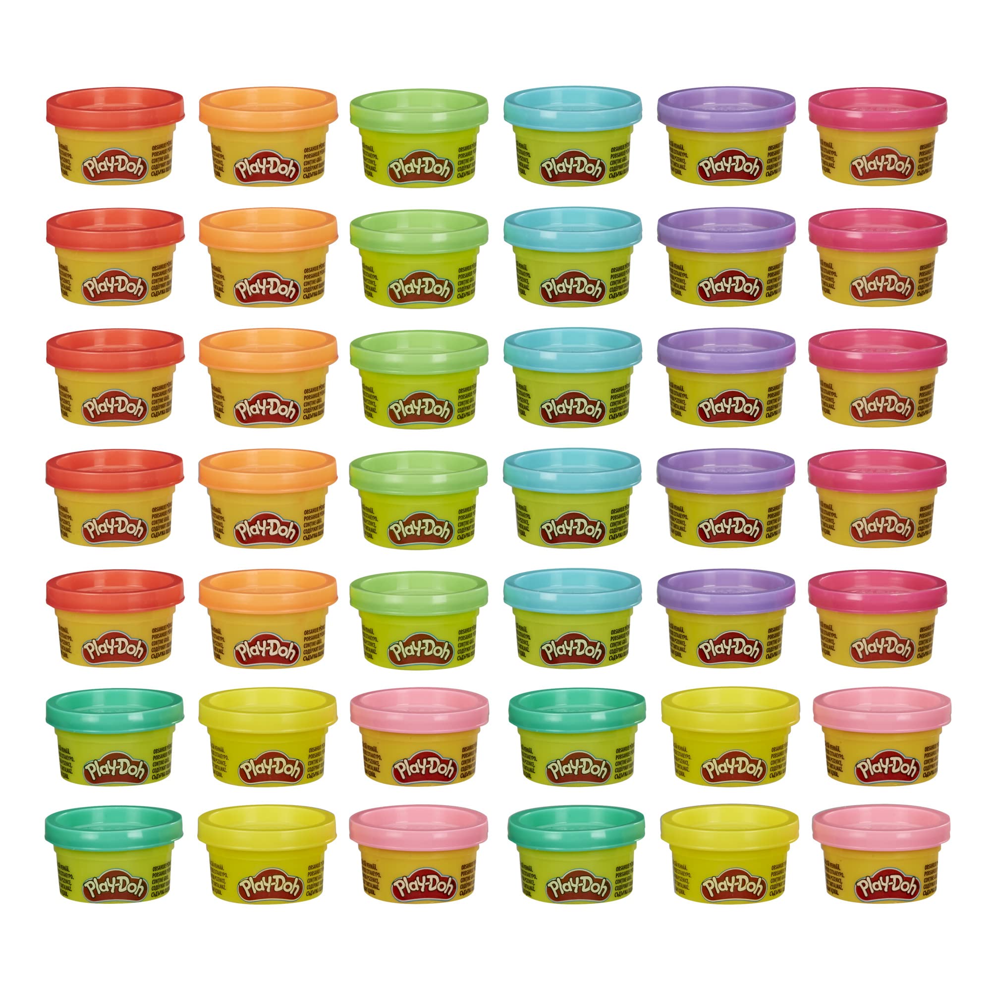 Play Doh Bulk Handout 42-Pack of 1-Ounce Modeling Compound Cans, Back to School Gifts, Prizes, & Party Favors, Kids Arts & Crafts, Preschool Toys, Ages 2+ ( Exclusive)