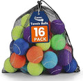 FURWEY Tennis Balls for Dogs 16 Pack,2.5 inches,Durable and Non-Toxic Dog Toys Balls with Mesh Bag,Colorful Fetch Toys Balls for pet Dog (Non Squeaky)
