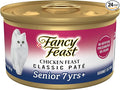 Purina Fancy Feast Wet Senior Cat Food 7 Years Plus Chicken Feast Pate - (Pack of 24) 3 oz. Cans