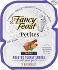 Purina Fancy Feast Petites With Roasted Turkey Entrée with Sweet Potato in Gravy Gourmet Wet Cat Food - (Pack of 12) 2.8 oz. Tubs