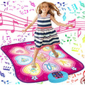 SUNLIN Dance Mat - Rhythm Step Play Mat - Dance Game Toy Pad with LED Lights, Gift for Kids Girls 3-8, Adjustable Volume, Built-in Music, 3 Challenge Levels