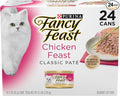 Fancy Feast Chicken Feast Classic Pate Collection Grain Free Wet Cat Food Multi-Pack - (Pack of 24) 3 oz. Pull-Top Cans