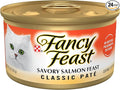 Purina Fancy Feast Salmon Feast Classic Grain Free Wet Cat Food Pate - (Pack of 24) 3 oz. Cans