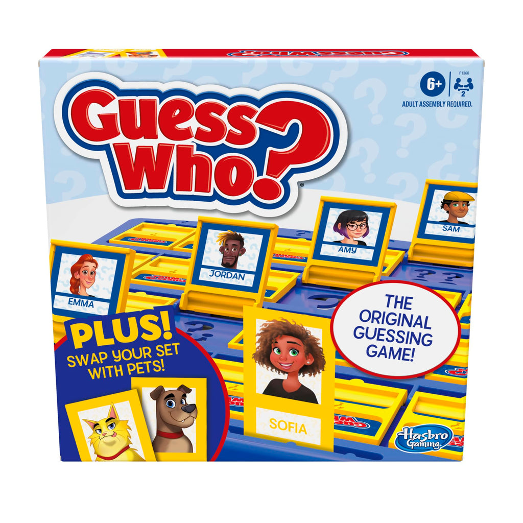 Hasbro Gaming Guess Who? Board Game, with People and Pets Cards, The Original Guessing Game for Kids, Ages 6 and Up, Easter Gifts for Boys and Girls ( Exclusive)