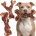 Kseroo 3-Pack Indestructible Dog Chew Toys for Aggressive Chewers: Bacon Flavored Rock-Hard Solid Nylon, Tough Dog Bones for Medium/Large Dogs 25-90lbs, Heavy Duty Dog Toys to Keep Them Busy, Brown-XL