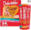Delectables Squeeze Up Variety Pack, Creamy Squeezable Puree, Lickable Wet Cat Treats, Grain Free, No Fillers, by-Products, Preservatives, 0.5 Ounces Tube, 54 Tubes Total
