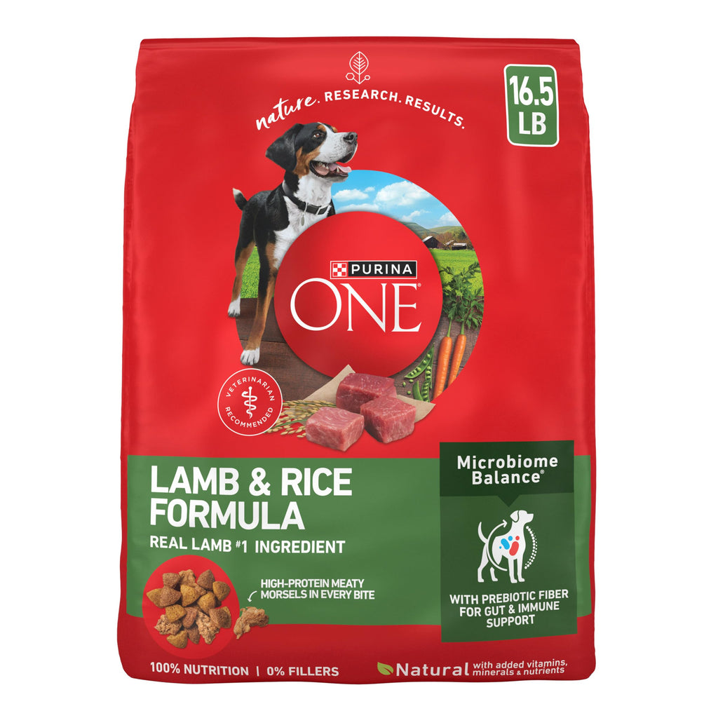 Purina ONE Dry Dog Food Lamb and Rice Formula - 16.5 lb. Bag