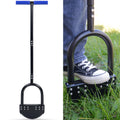 Edger Lawn Tool 41in Border Edger with Tempered Spring Steel Blade Long Rubber Handle Wide Footplate Rustproof Manganese Steel Half Moon Edger for Garden Maintenance