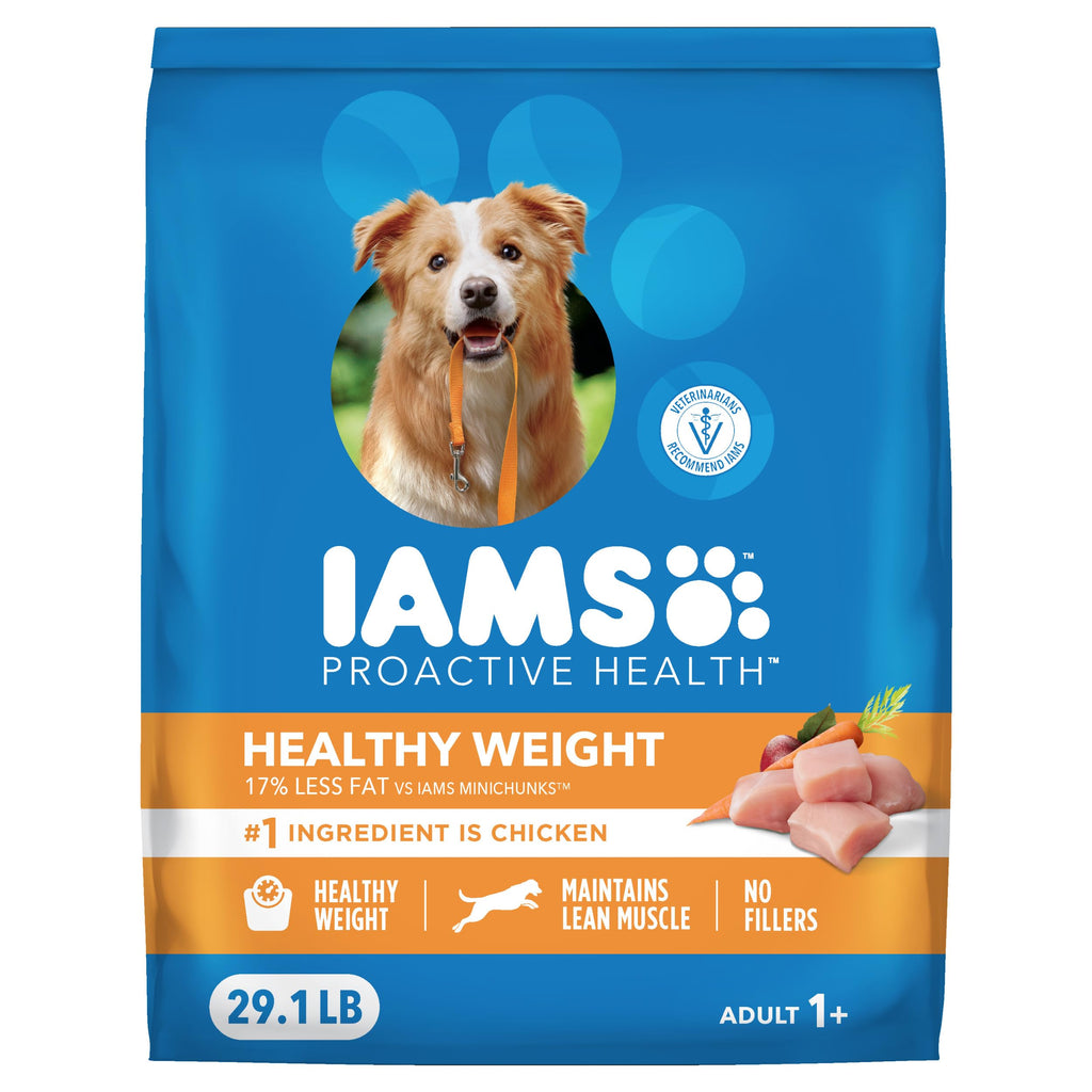 IAMS Proactive Health, Dry Dog Food, Adult Dog Food Dry Recipe for Healthy Weight, with Chicken, 29.1 Lb. Bag