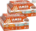 IAMS Perfect Portions Sensitive Digestion & Skin Wet Cat Food Pate, Healthy Adult Grain Free Pate, Chicken and Tuna Recipe, 2.6 oz. (24 Twin Packs)