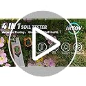 4-in-1 Soil Moisture Meter Digital PH Meter/Soil Moisture/Plant Temperature/Sunlight Intensity, Backlight LCD Display, Soil Test Meter for Garden, Lawn, Plant Care, Farm and Indoor Outdoor Plants