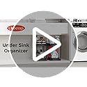 Ukeetap Multi-Purpose Pull-Out Storage Organizers, Under Sink/Cabinet Organizers and Storage for Bathroom & Kitchen, Black, 12.8 Inches, 2 Packs
