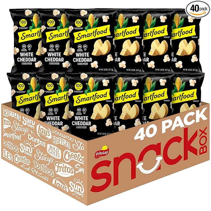 Smartfood Popcorn, White Cheddar, 0.625 Ounce (Pack of 40)