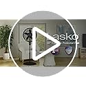 Lasko Oscillating Cyclone Pedestal Fan, Adjustable Height, Timer, Remote Control, 3 Speeds, for Bedroom, Living Room, Home Office, 18", Black, 1843