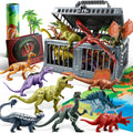 JOYIN Dinosaur Toys with Activity Play Mat & Storage Cage, 17 PCS Realistic Dinosaur Figures & Trees for Toddlers Kids Ages 3-5, Ideal for Boys and Girls Gift