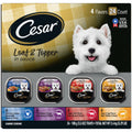 Cesar Loaf in Sauce Wet Dog Food Rotisserie Chicken, Filet Mignon, Angus Beef, and Ham & Egg Flavors Variety Pack, 3.5 oz. Easy Peel Trays (24 Count, Pack of 1)