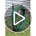 Gayuteay Garden Hose Holder – Water Hose Reel Stand with Storage Basket Holds 151ft, Heavy Duty Freestanding Garden Hanger Storage Rack for Outside Yard Lawn Farm