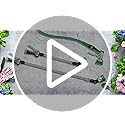 RESTMO Metal Watering Wand, Heavy Duty Garden Hose Wand with 180° Swivel Ratcheting Head, 16-Inch Hose Nozzle Sprayer with 7 Spray Patterns and Flow Control, Ideal to Water Hanging Baskets and Shrubs