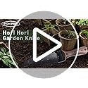 PERWIN Hori Hori Garden Knife, Garden Tools with Sheath for Weeding, Planting, Digging, 7" Stainless Steel Blade with Cutting Edge, Full-Tang Wood Handle with Hanging Hole