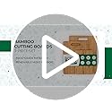 Freshware Bamboo Cutting Board Set of 3, Wooden Cutting Boards for Kitchen, Knife Friendly Food Grade Chopping Board, Lightweight with Hanging Hole for Easy Storage