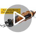 Sharp Pebble Electric Chainsaw Sharpener Kit - Comes with Chain Saw Sharpener Tool, 4 File Size Sharpening Wheel Bits, Angle Attachment, Wrench & eBook
