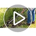 NICOFPHY Weed Puller Tool with Long Handle - 60" Manual Weeder Remover Tool, 2 in 1 Hand Weed Rake and Garden Hoe for Gardening, Heavy Duty Uprooting Weeding Pull for Yard, Lawn, Patio and Garden