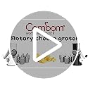 Cambom Rotary Cheese Grater Hand Crank Cheese Shredder for Fresh Cheese, Vegetable, Nuts,Non-slip Suction Base, Three Blades, Black