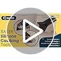 Saker Silicone Caulking Tool 3-in-1 Grout Removal Tool and Sealant Finishing Scraper with Stainless Steelhead, Caulk Remover and Seam Repair Kit for Bathroom, Kitchen, Floor, Window and Sink Joints