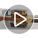 Sevenblue 2 Tier Large Fruit Basket for Kitchen Counter with 2 Mobile Banana Hangers, 2026 Pro Detachable Metal Fruit Bowl with Wooden Handle, Fruit Holder for Bread Snack Veggies with Protective Mats