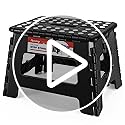 ACSTEP Folding Step Stool 9 Inch, Sturdy Collapsible Kitchen Step Stool Foldable for Kids, Toddlers & Adults, Non Slip Lightweight Foot Stools with Handle, Holds 300 lbs Ideal for Bathroom Bedroom